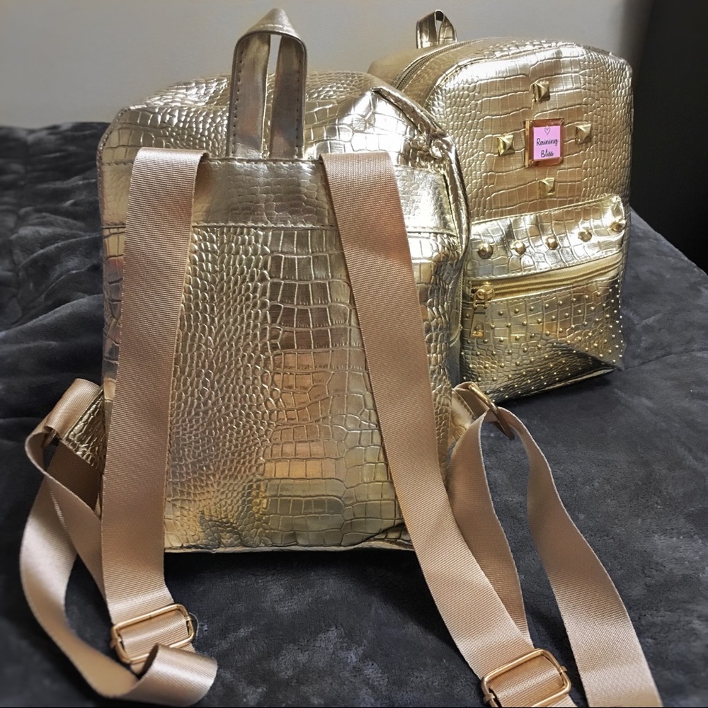 NWT Gold Studded Mini Backpack ✨ - Picture 3 of 7